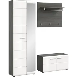VCM Salsa Garderobenschrank 155 x 37 x 192 cm weiß