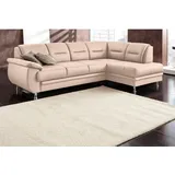 sit&more Ecksofa »Mailand L-Form«, wahlweise mit Bettfunktion, beige