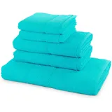 Möve for frottana, Handtuchset 5 teilig 2x Gästetuch 2x Handtuch 1x Duschtuch) (25 x 32 cm) unisex, Oeko-Tex® Standard 100, Badtextilien, Handtuch-Sets