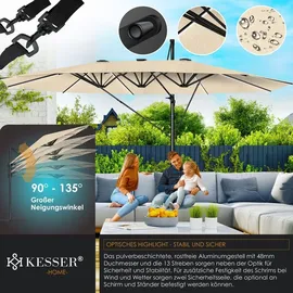 Kesser Doppelsonnenschirm 460 x 270 cm Beige