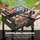 Outsunny Holzkohlegrill Grillwagen schwarz