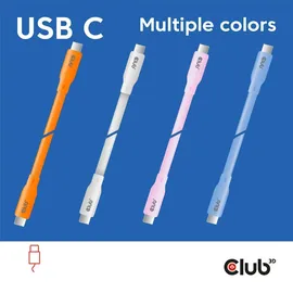 Club 3D USB Typ-C zu Typ-C Kabel 20 Gbps 240W 4K60Hz 2m blau
