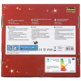 IDENA LED Lichterkette 30 LED warmweiß für Innen