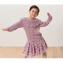 Tchibo - Kinder-Strickpullover mit Kragen - Baby - Gr. 74/80 - violett