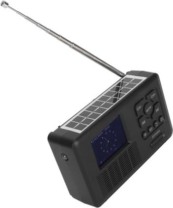 Notfall-Kurbel-Wetterradio, Solar-Handkurbel, Tragbares DAB-UKW-Radio, Bluetooth 5.0, 4-Wege-Notfallradio mit Taschenlampe, Speicherkarte, MP3-Wiedergabe