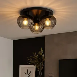 Nowa Deckenlampe 3 flammig rund schwarz