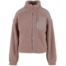URBAN CLASSICS Ladies Sherpa Mix Jacket - Rosa - XXL