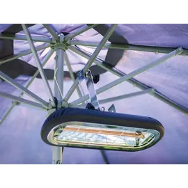 Perel Terrassenheizer 2000W Low Glare, Ein-/Ausschalter, Montagehalterung, spritzwassergeschützt, 1 Heizstufe, Metall, Schwarz