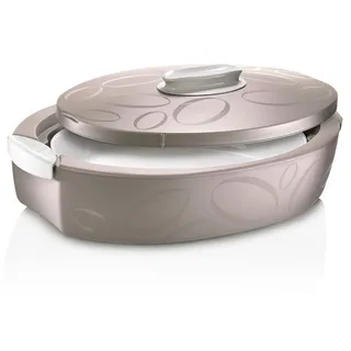 enjoy THE ITALIAN WAY OF LIVING Thermobehälter für Essen + Keramikschale (4 Liter) | bis zu 3h warm und 5h kühl | Wärmebehälter mit Auflaufform | Warmhaltebehälter für Speisen | Thermoschüssel Deckel