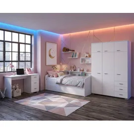 58 aufm Kessel KINDERZIMMER SET Parisot Sleep 4-tlg. Holzdekor Weiß/Eiche