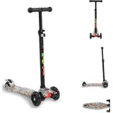 Byox Kinderroller Scooter Rapture aus Alu, Wassertransferdruck, PU Leuchträder