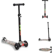 Byox Kinderroller Scooter Rapture aus Alu, Wassertransferdruck, PU Leuchträder