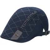 HAPPYPOP Schirmmütze Herren Schiebermütze Schwarz Driving Cabbie Jagd Flatcap Newsboy Cap - M