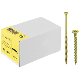 E/D/E Spanplattenschraube Senkkopf zn gelb TG ISR 5,0 x 80 200 Stück