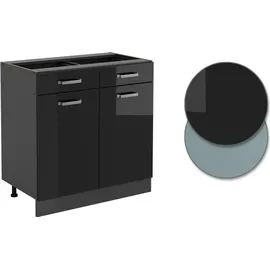 Vicco Schubladenschrank R-Line 80 x 81,6 x 46 cm Schwarz