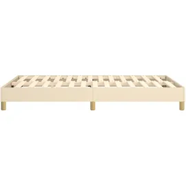 vidaXL Boxspringbettgestell, Creme 120x200 cm Stoff