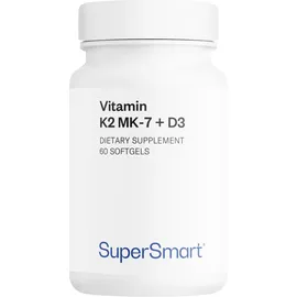 Supersmart Vitamin K2 MK-7 + Vitamin D3 Kapseln 60 St.