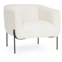 BIZZOTTO Sessel Claudine aus Bouclè-Stoff, Weiß