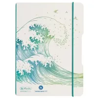 Herlitz Notizbuch DIN A5 Punktkariert Kunstoff Blau, Weiß Nicht