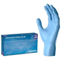 Arnowa Einmalhandschuhe Arnomed Nitril Blue, puderfrei, blau, 100 Stück, Größe XL