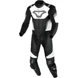 Macna Varshall, Lederkombi 2tlg. perforiert - Schwarz/Weiß/Grau - 56