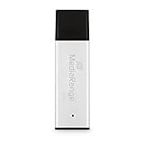 MediaRange USB 3.0 Hochleistungs Speicherstick 16GB - Mini USB Flash-Laufwerk mit hochwertigem Aluminium Gehäuse, externe Speichererweiterung mit Lesegeschwindigkeit von bis zu 130 MB/s, Farbe Silber