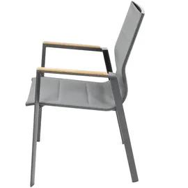 BellaVista Newport Stapelstuhl 57 x 60,5 x 90 cm grau 2 St.