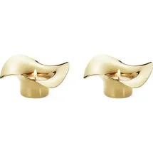 Georg Jensen Teelichthalter Cobra Edelstahl Gold