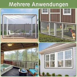 luxuskollektion Transparente Plane 2 x 4 m Beige