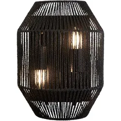 Wandleuchte Wandlampe Seil Stahl Schwarz 2-Flammig Wohnzimmerleuchte Flurleuchte