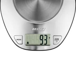MPM MWK-05M Digitale Küchenwaage mit Edelstahlschüssel, LCD-Display.
