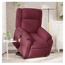 vidaXL Massagesessel Elektrisch 95 x 99 x 0 cm Weinrot mit Aufstehhilfe