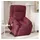 vidaXL Massagesessel Elektrisch 95 x 99 x 0 cm Weinrot mit Aufstehhilfe