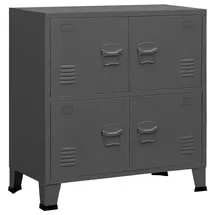 vidaXL Truhenbank Industrial Anthrazit 75 x 40 x 80 cm