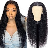 Curly Wig Curly Wave Human Hair Wig Brazilian Remy Hair for Black Women Top Swiss Lace Pre Plucked Natural Hairline with Baby Hair Unprocessed Virgin Hair Wig Human Hair Wig 18 Zoll