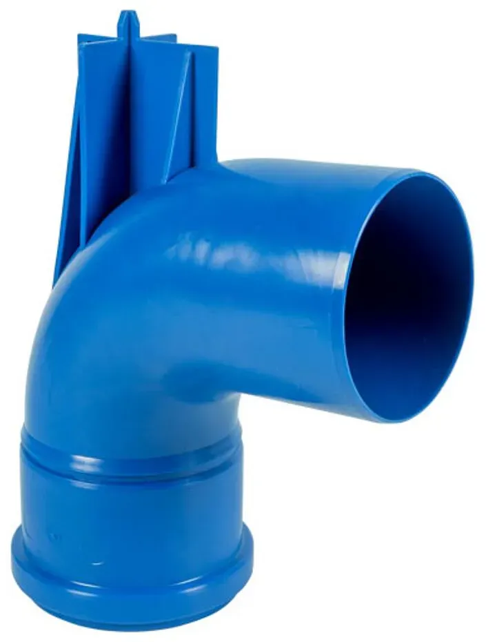Skoberne Condens Blue Bogen 87° mit Stützfuss einwandig, verschiedene Größen (Ausführung: Ø 110)