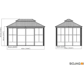 Sojag Pavillon Olan 1014 | | 436x311x291 cm