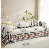Wohndecke Sofa Kissenbezug, Tagesdecke, Fadendecke 180X180/180X230/180X300cm, BTTO, Doppelseitig-Decke mit Quasten 3 Farben,Tischdecke,Picknickdecke 180 cm x 300 cm