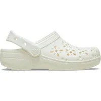 Crocs Classic Floral Cut Out Clog K Clog, Chalk,