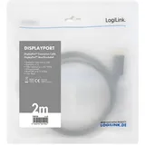 Logilink DisplayPort Kabel 2,00 m Schwarz