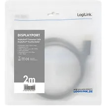 Logilink DisplayPort Kabel 2,00 m Schwarz