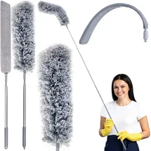 ruhhy Staubwedel Teleskop Ausziehbar Grau/Silber