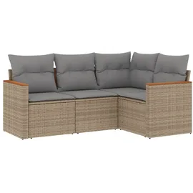 vidaXL Garten-Lounge-Set 4-tlg. beige