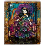 Monster High Puppe, Skelita Calaveras Día de Muertos 2024 Howliday zum Sammeln mit La Catrina Hut, Kleid mit Papel Picado und Verpackung zum Ausstellen, HXH99