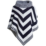 BEZLIT Strickcape Mädchen Poncho mit Schalkragen 20193 (1-tlg) Rollkragen Poncho blau 128