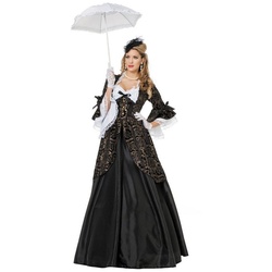 Metamorph Kostüm Barocke Gräfin Kostüm, Bezauberndes Kleid für edle Damen schwarz 42