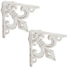 Relaxdays 8 x Regalwinkel antik, weiß