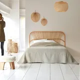 Tikamoon Kopfteil für Bett aus Rattan 160 cm Schlafzimmer Doppelbett Kopf