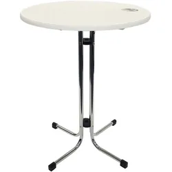 Stehtisch Mainz D 80cm Chrom/Weiß