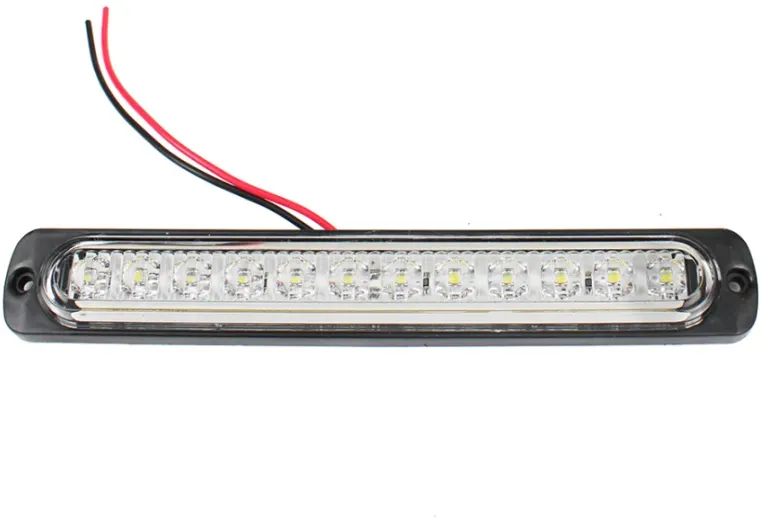 LED Seitenmarkierungsleuchte 12 LED 12-24V 114mm, in Weiß